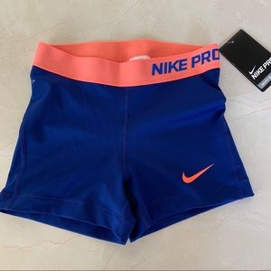 Nike Pro Women’s Compression Shorts, Blue, S